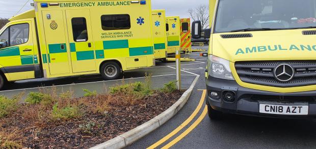 South Wales Argus: Inspectors were told there have been times where ambulance queues outside the Grange have led to being unable to respond to other urgent calls.