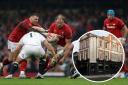 Alun Wyn Jones in action for Wales and (inset) The Potters pub, Newport. Picture: David Davies (main)/Google (inset)