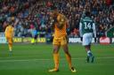 FRUSTRATED: Newport County captain Joss Labadie reacts after seeing another chance go to waste at Plymouth Argyle last week