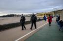 Police patrols on Barry Island. Picture: PA/Ben Birchall