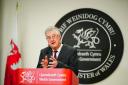 Mark Drakeford public briefing on the Omicron crisis in Wales today as coronavirus cases across the country continue to soar. (PA)