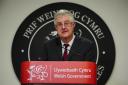 First Minister Mark Drakeford speaks during a Welsh Government press conference at the Crown Buildings, Cathay Park in Cardiff (PA)