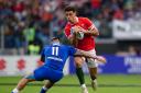 INTERNATIONAL: Dragons winger Rio Dyer on the run for Wales in France