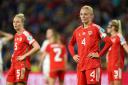 Wales' Sophie Ingle dejected during the UEFA Women's Nations League game