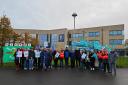 Teachers from the NEU and NASUWT unions staged a picket outside Caldicot School this morning.