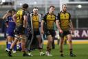 STRUGGLING: The Dragons after their heavy home loss to Leinster