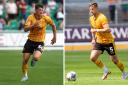 BACK: Seb Palmer-Houlden and James Clarke returned for Newport County on Tuesday night