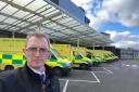 David Davies MP has raised concern about the amount of time ambulances are waiting at the Grange where fans are being used to blow away the exhaust fumes.