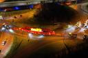 Wales' largest ever abnormal load made its way through Newport's streets last night