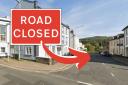 Road closed in Abergavenny