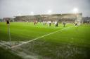 DAMPENER: Saturday's League Two clash with MK Dons was postponed due to a waterlogged pitch at Rodney Parade. Picture: Huw Evans Agency