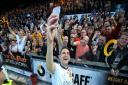 MEMORIES: Newport County's shootout hero Matty Dolan celebrates with the fans at Mansfield Town