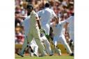 Australia's Ricky Ponting leaves the field after being dismissed by England's James Anderson during the second Ashes Test