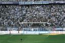 TSV 1860 fans show off their colours at Munich's Allianz Arena