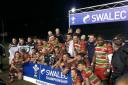 CELEBRATIONS: Ebbw Vale with the SWALEC Championship trophy. Pic Huw Evans Agency