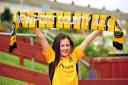 Competition winner Maddy Hiscocks aged 10 will be Newport County's mascot for the play off final at Wembley on Sunday
