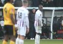RELIEVED: County boss Graham Coughlan watches on in the draw against Barnet