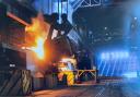 File photo showing steel production in action at Llanwern Steelworks.