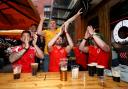 Wales fans react as they watch the UEFA Euro 2020 Group A match between Italy and Wales at Boom: Battle Bar in Cardiff. Fans are expected to buy 500,000 pints during the game against Denmark. Picture date: Sunday June 20, 2021.Picture: PA