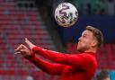 Wales' Chris Gunter during the training session at the Johan Cruijff ArenA in Amsterdam, Netherlands. Picture PA Wire