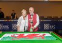 HAPPY COUPLE: Darren Morgan with his wife Tracy after becoming senior European champion for the 11th time