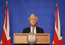 Prime Minister Boris Johnson during a press conference in London's Downing Street. Picture: PA
