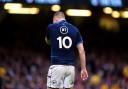 Scotland's Finn Russell heads to the sin bin after being shown a yellow card during the Guinness Six Nations match at the Principality Stadium, Cardiff.  Picture: PA