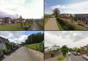 Composite image showing general street view images of (clockwise from top left) Watery Lane in Monmouth, Llanishen, The Parade in Monmouth, and Lower Machen. Pictures: Google