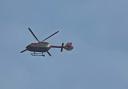 The Wales Air Ambulance helicopter was seen over Risca on Wednesday afternoon when it responded to a medical emergency.