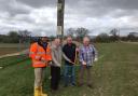 From left to right: David Fortune of Western Power Distribution, Brian Holcombe,  Mike Holcombe and Anthony Pead. (Picture: Ponthir Sports Club)