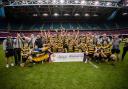 Newport lift the Cup in front of their fans (Picture: Huw Evans Picture Agency Ltd)