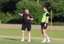 Wales boss John Kear and captain Rhys Williams in training (Picture: Mark Stringer)