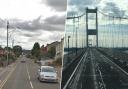 General street view of Newport Road in Caldicot (left) and (right) the M48 Severn Bridge. Pictures: Google (left)/South Wales Argus Camera Club member Marie Coombes (right)