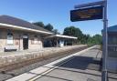 An empty Chepstow railway station during the last rail strikes in June.