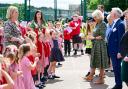 The Duchess of Cornwall meets pupils at Millbrook Primary School in Bettws, Newport. Picture: Finbarr Webster/PA Wire
