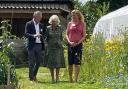 The Duchess of Cornwall tours Jamie's Farm in Monmouth with founder Jamie Feilden and head of farm Jo Powell.
