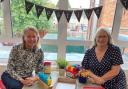 Judith Joy and Gwyneth Baldwin are celebrating working together 30 years at Llanyrafon Primary School in Cwmbran. Picture: Torfaen council.