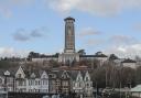 Newport Civic Centre - Court - Clock Tower - February 2021