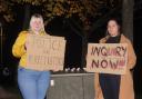 The Women's Equality Party led a candlelit vigil and protest outside Gwent Police HQ to mark the International day to End Violence Against Women and Girls.