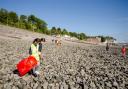Beach clean-up in Penarth