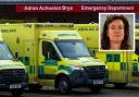 Wales health minister Eluned Morgan must take ownership of negotiations with striking NHS workers. Main image shows ambulances outside Princess of Wales Hospital, Bridgend, on strike day