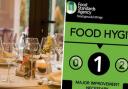 Businesses in Caerphilly that have a  hygiene rating of 1