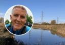 TV presenter Iolo Williams (inset) visits Newport Wetlands in his new BBC series, Iolo's Borderlands