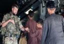 Ministry of Defence handout photo of members of the UK Armed Forces taking part in the evacuation of entitled personnel from Kabul airport in Afghanistan, January 19, 2022..
