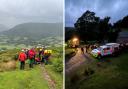 Injured walker rescued from hills near Abergavenny