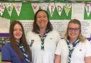 Leader Sam Morgan (centre) has issued a cry for help for her Brownie and Guide units