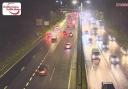Lane closed on M4, Newport, after accident near Coldra