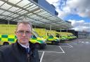 David Davies MP has raised concern about the amount of time ambulances are waiting at the Grange where fans are being used to blow away the exhaust fumes.