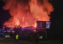 Emergency services scramble to tackle blaze at Rogerstone industrial estate