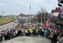 Hundreds were in attendance to protest the closing down of former Caerphilly tourist centre's coffee shop.
